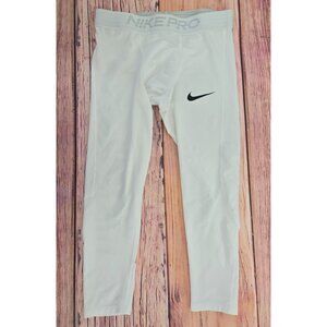 Nike Pro Men's White Dri-FIT Tight Fit Compression Pants Large
